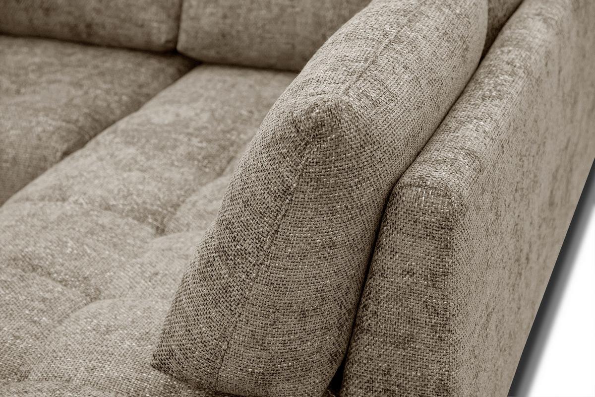 ECKSOFA SALVINI 5-Sitzer, taupe - Taupe/Schwarz, Holzwerkstoff/Textil (292/158cm) - Wozimo