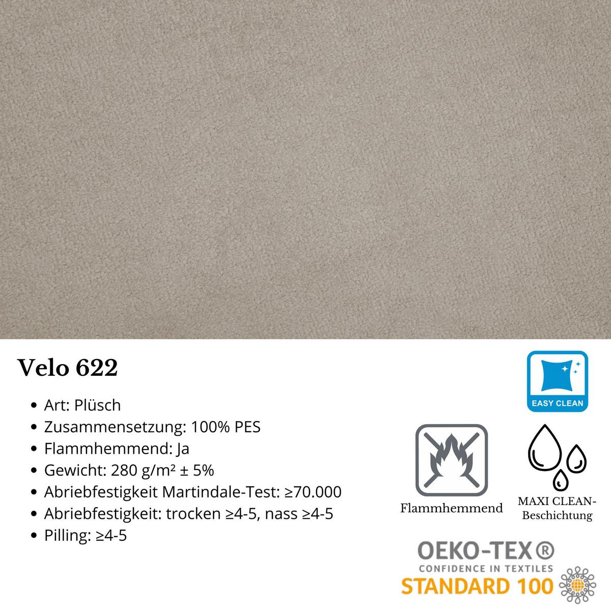 WOHNLANDSCHAFT Draco U beige - Chromfarben/Beige, Textil/Metall (350/85/185cm) - Beautysofa