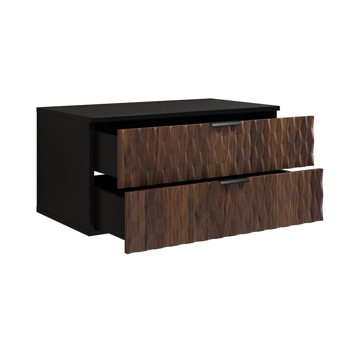 WASCHTISCHUNTERSCHRANK 81cm Nevia Holz und Schwarz - Braun, Holzwerkstoff (81/40/48cm) - Petits-meubles