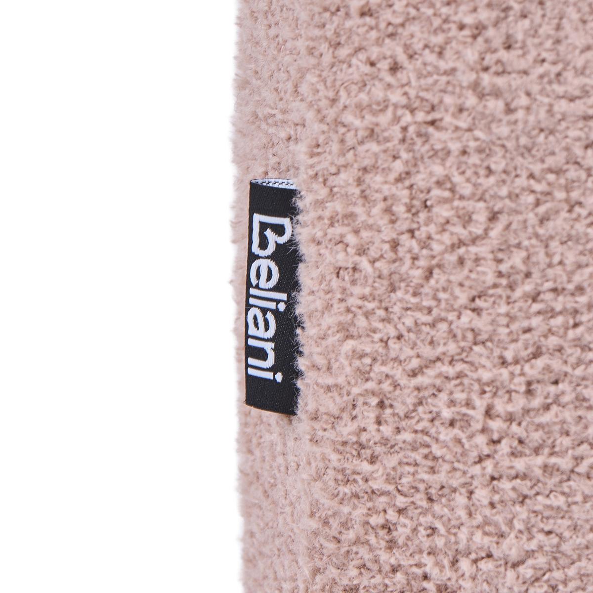 POUF Bouclé Beige Idyllwild - Beige, Textil (49/45/39cm) - Beliani
