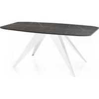 ESSTISCH Fatina rechteckig ausziehbar, Marmor Schwarz 160-198/90/76 cm - Anthrazit/Weiß, Holzwerkstoff/Metall (80/200/76cm) - WFL GROUP