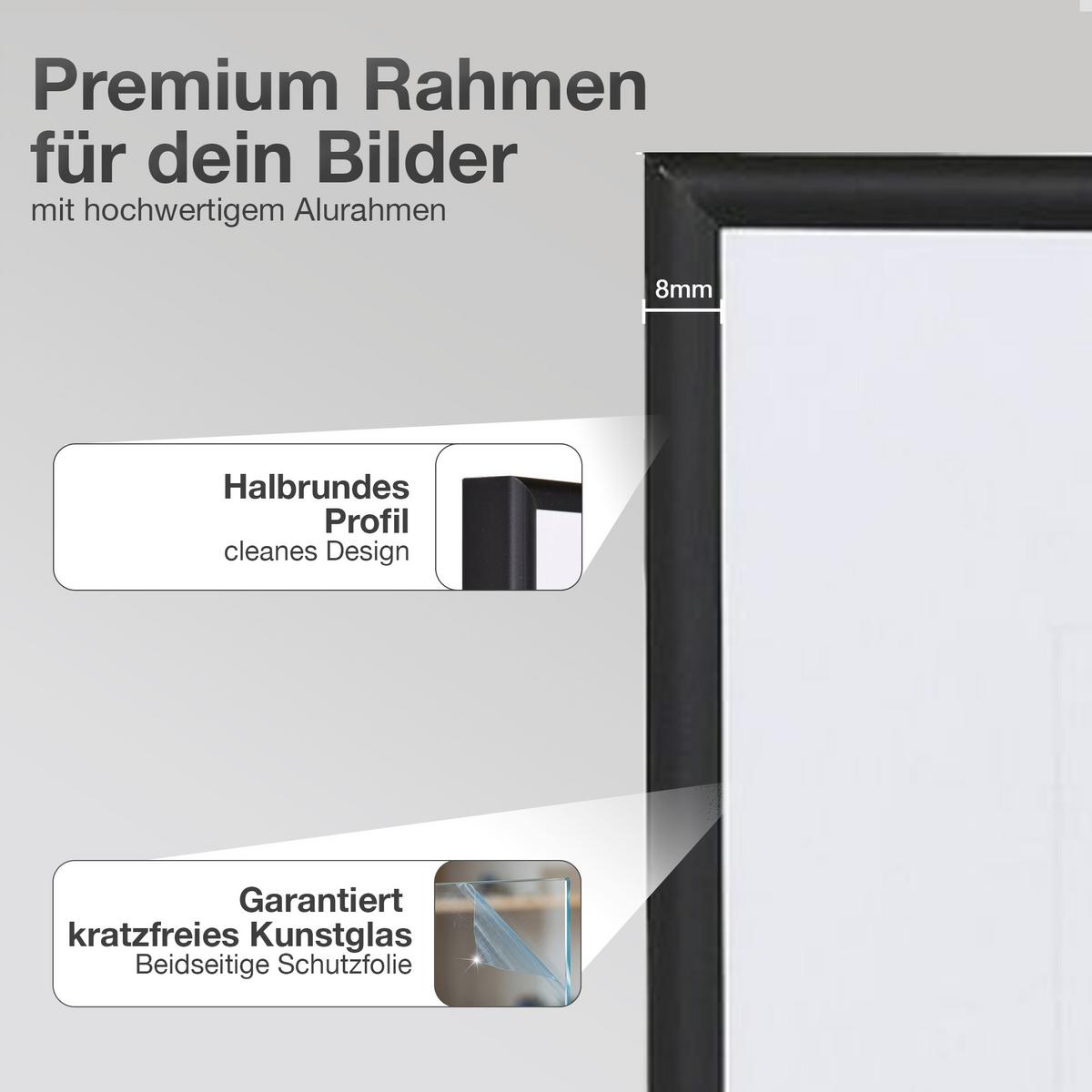 ALUMINIUM BILDERRAHMEN DIN A2 - Schwarz, Metall (42/59.4/1.6cm) - K-Möbel