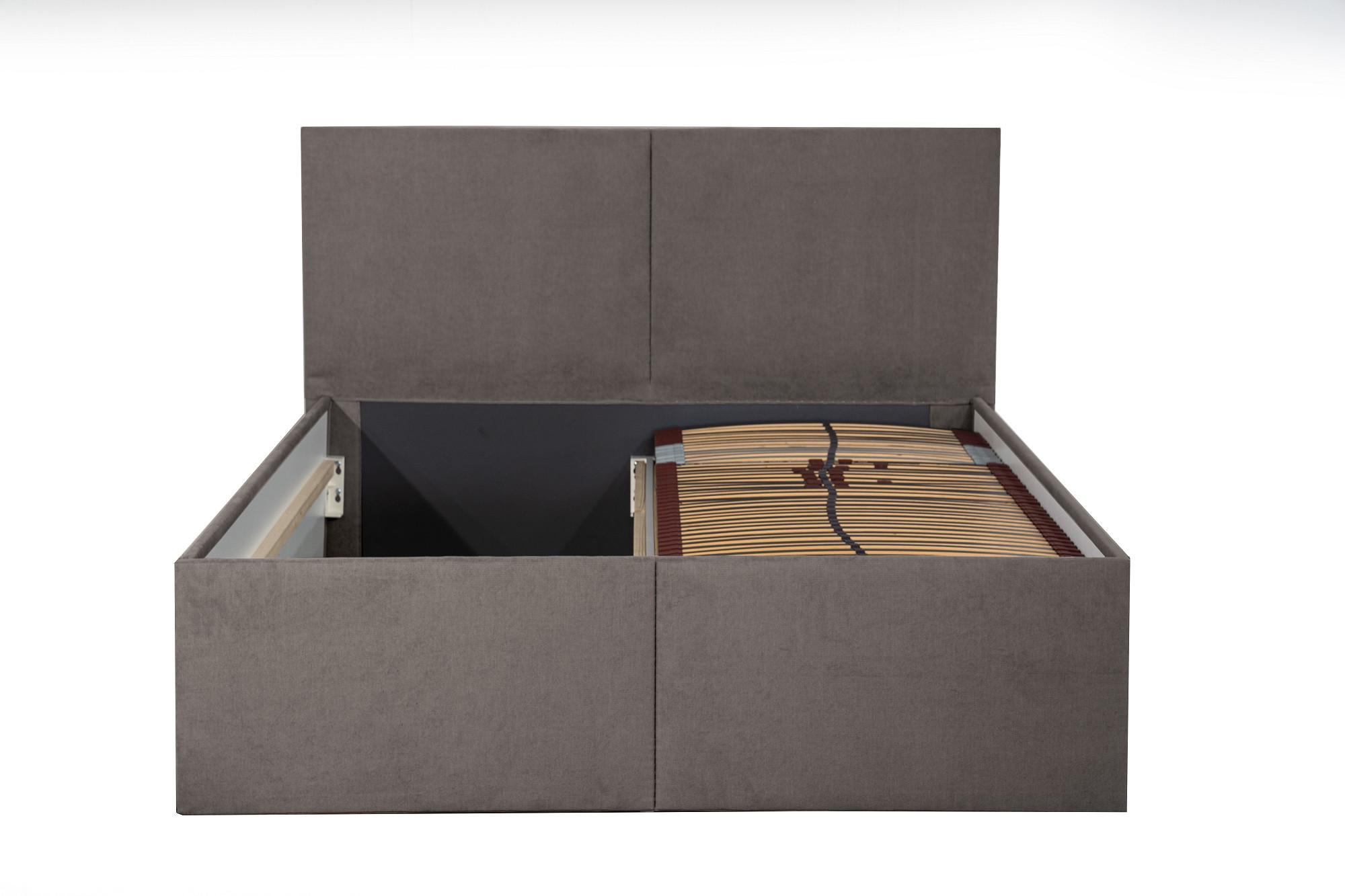 POLSTERBETT Milano Sahara 180 x 200 x 32 cm Stauraum Ohne Matratze und Lattenrost - Sahara, Holz (180/200cm) - Halmon Schlafkomfort Betten 