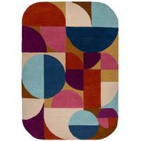 WOLLTEPPICH HALLEIN, geometrisch, Rosa-Bunt, 200 x 290 cm - Multicolor, Textil (290/200cm) - KADIMA DESIGN
