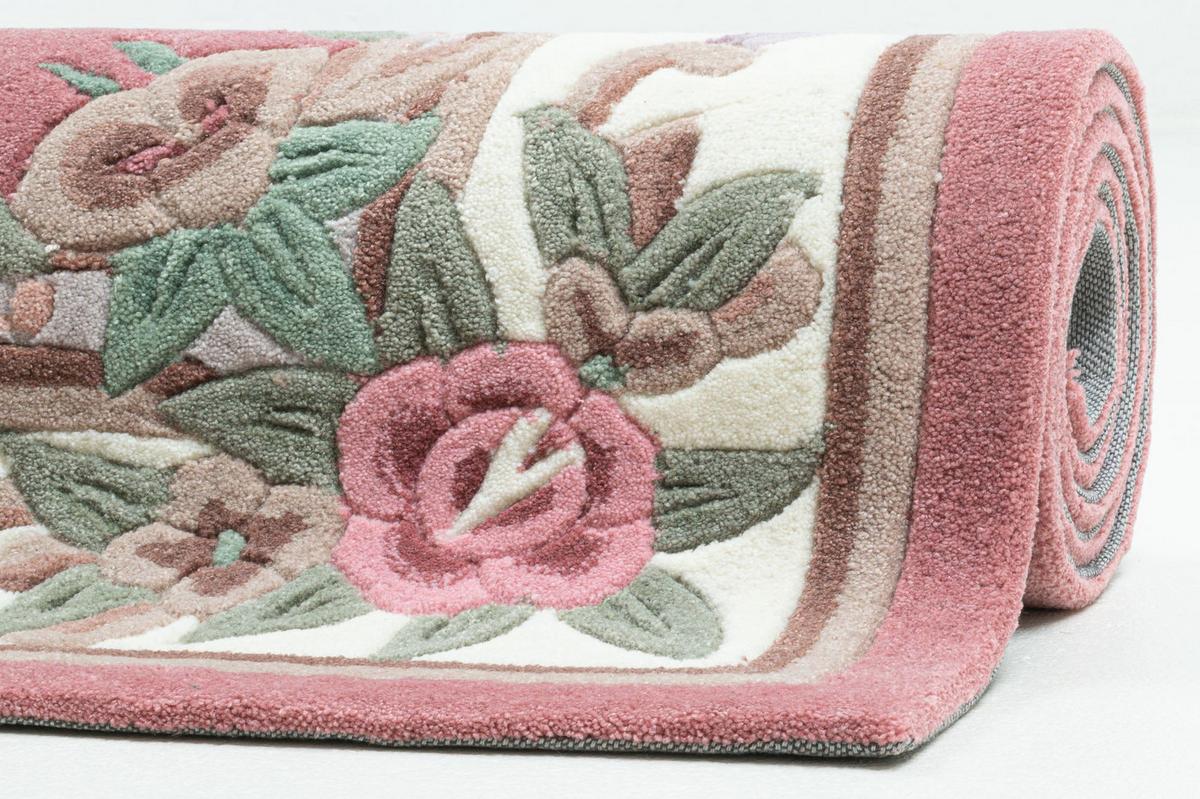 HANDTUFTTEPPICH Ming 240x340 cm - Rosa, Textil (240/340cm) - THEKO
