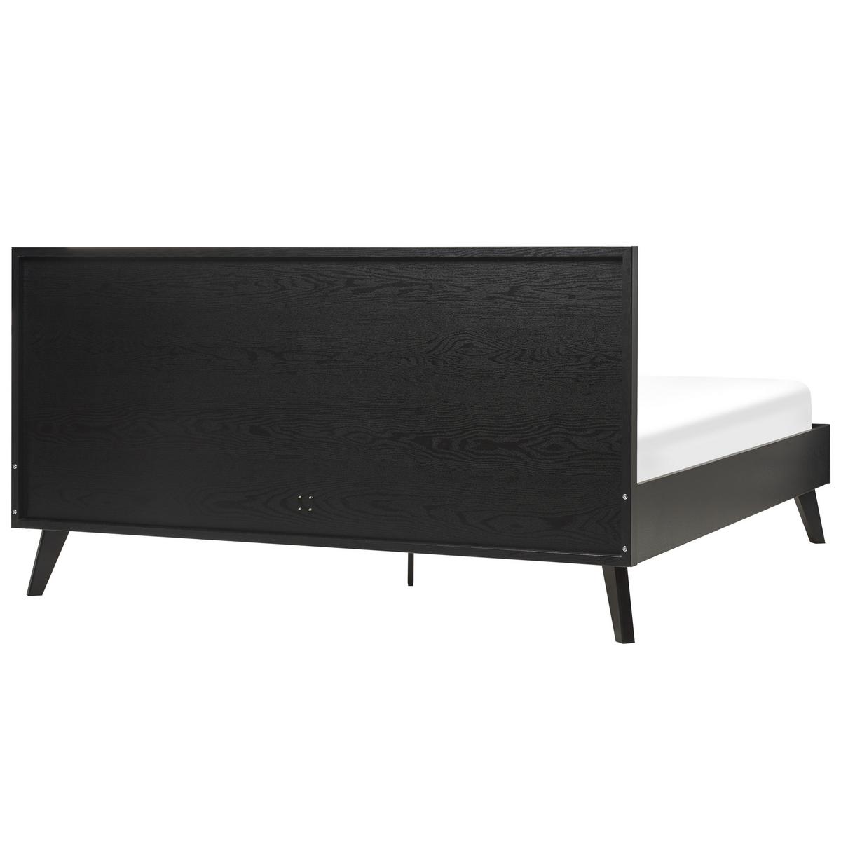 BETT 180/200cm Schwarz Monpazier - Schwarz, Naturmaterialien (180/200cm) - Beliani