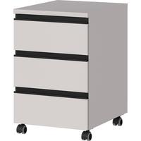 ROLLCONTAINER "Stuttgart" Soft-Close 3 Schubladen | Greige - Beige, Holzwerkstoff (40/63/50cm) - KADIMA DESIGN