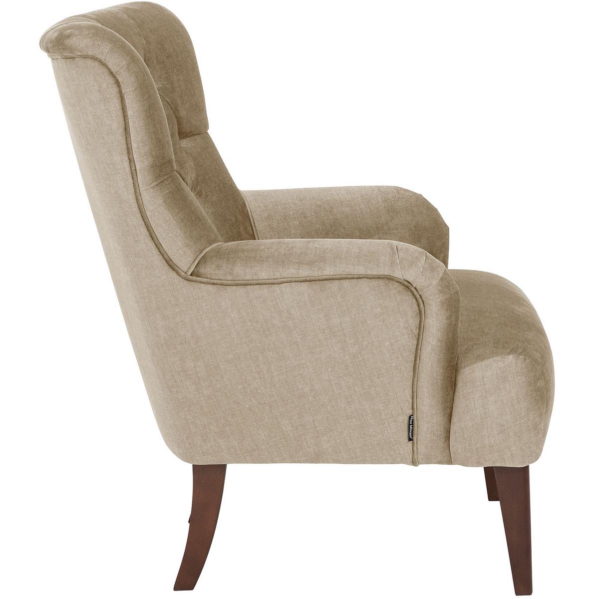 POLSTERSESSEL Kaiya Samtvelours beige - Beige, Kunststoff (71/97/82cm) - 58aufmkessel