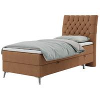 BOXBETT MILEN 90/200 Orange Struktur - H3 - Rechts Seite - Orange, Holz/Textil (90/200cm) - MKS