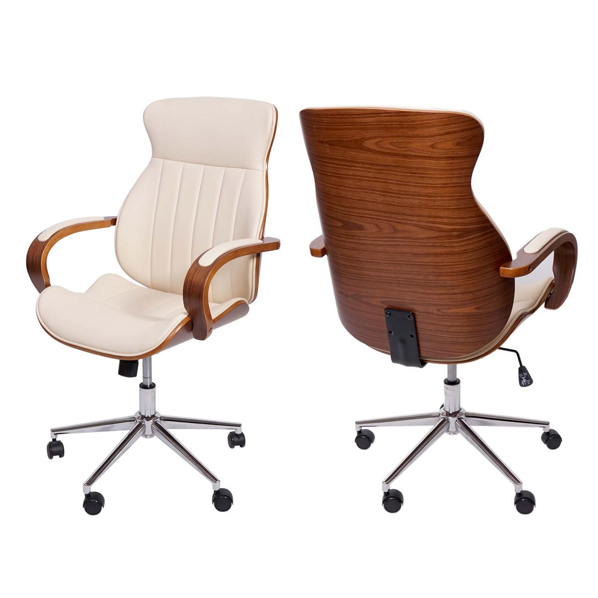 BÜROSTUHL Cremeweiß - Weiß, Holz (63/109/64cm) - MCW
