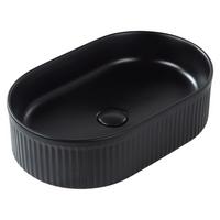 AUFSATZWASCHBECKEN 49/31 cm Geldo - Schwarz, Keramik (49/13/31cm) - Beliani