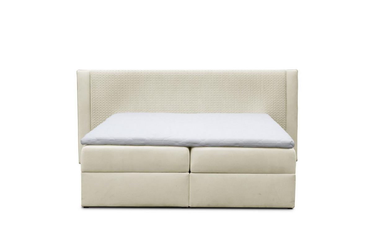 BOXBETT Cedric In Magic Velvet - Creme, Holzwerkstoff/Textil (120/200cm) - Fun Möbel
