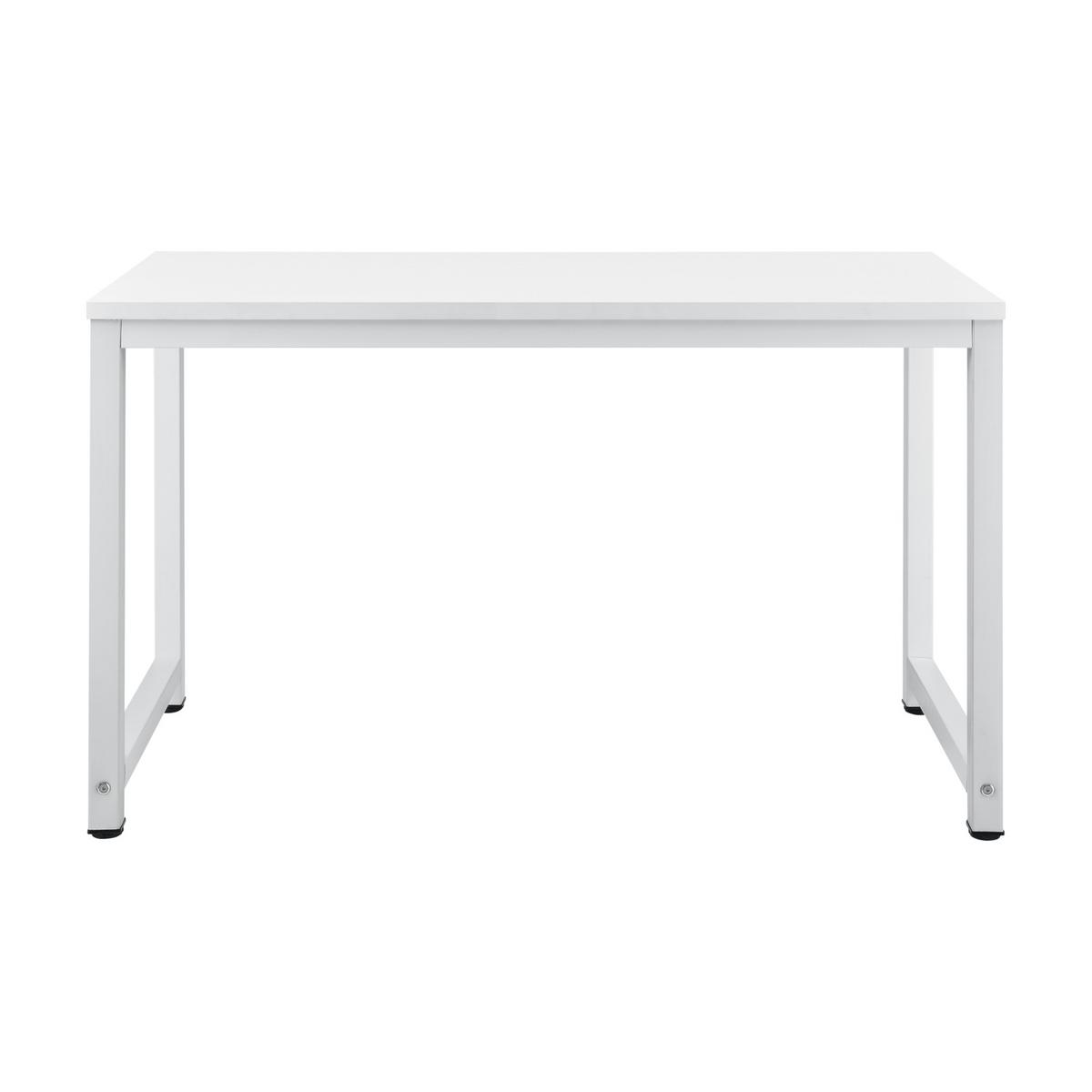 COMPUTERTISCH Herning - Weiß, Holzwerkstoff/Metall (60/120/75cm) - [en.casa]