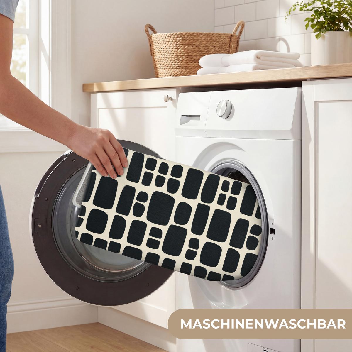 WC-VORLEGER Modern - Bio - Schwarz WC Teppich 50x80 cm - Anthrazit, Textil (50/1cm) - OnlyWow