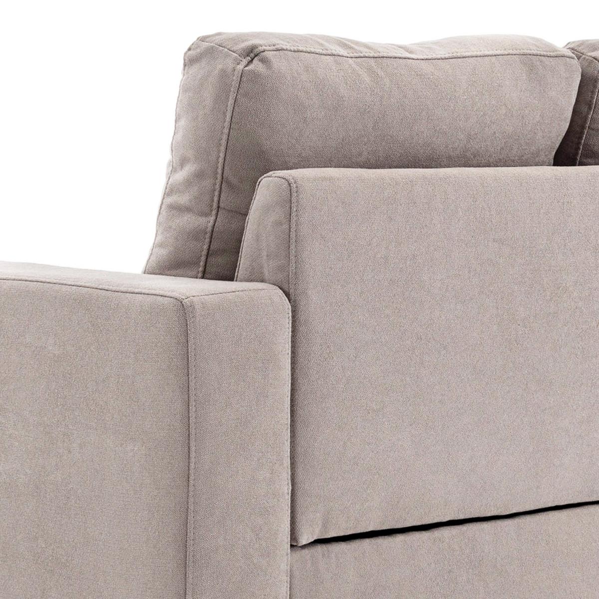 ECKSOFA Eckcouch in L-Form, Eckgarnitur in Leinenoptik Couchgarnitur Hellgrau - Hellgrau/Naturfarben, Holz/Textil (136/193cm) - HOMCOM