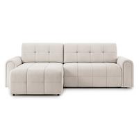 ECKSOFA Simolla Creme links - Creme/Schwarz, Kunststoff/Textil (268/180cm) - Selsey