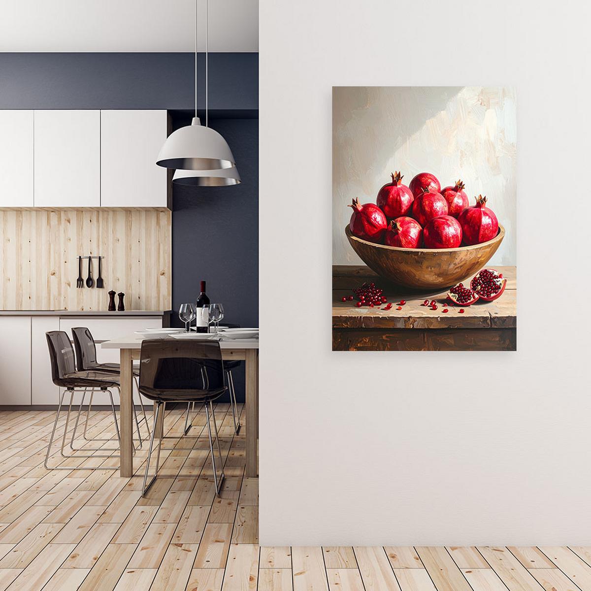 LEINWANDBILD Essen & Trinken 40x60cm - Rot, Textil (40/60cm) - Feeby