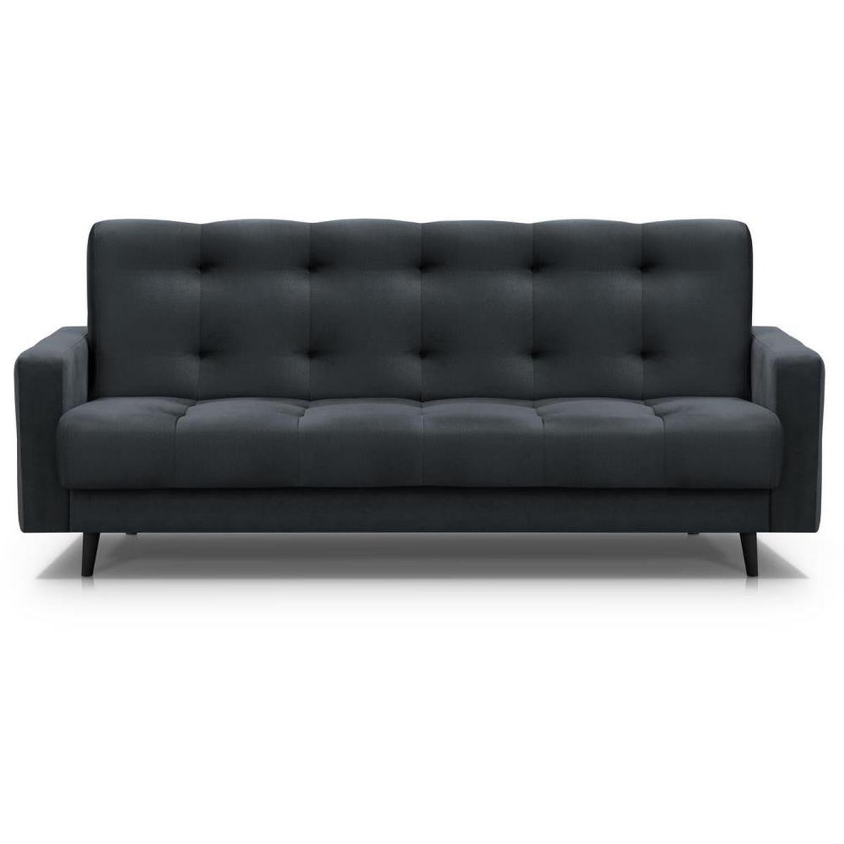 3-SITZER Schlafsofa Nancy Bis dunkelgrau - Dunkelgrau, Holz/Textil (220/89/93cm) - Beautysofa