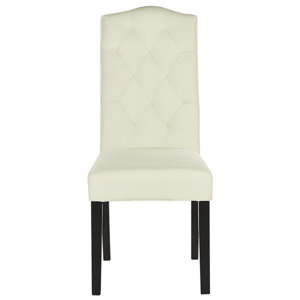 ESSZIMMERSTUHL 2er-Set Polsterbezug Beige Shirley - Beige, Holz/Textil (46/103/60cm) - Beliani