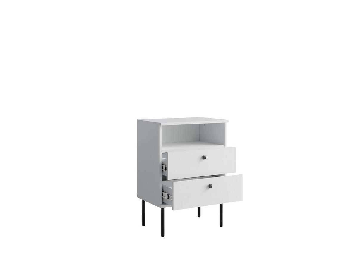 NACHTTISCH Weiß 50/69,5/33,9 - Weiß, Holzwerkstoff (50/70/34cm) - RAUMHIRSCH FURNITURE