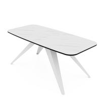 AUSZIEHTISCH FENTO 160/80/76 cm, Weiß / Bianco (Weiß) - Perlmutt/Weiß, Holzwerkstoff/Metall (80/160/76cm) - Idohome