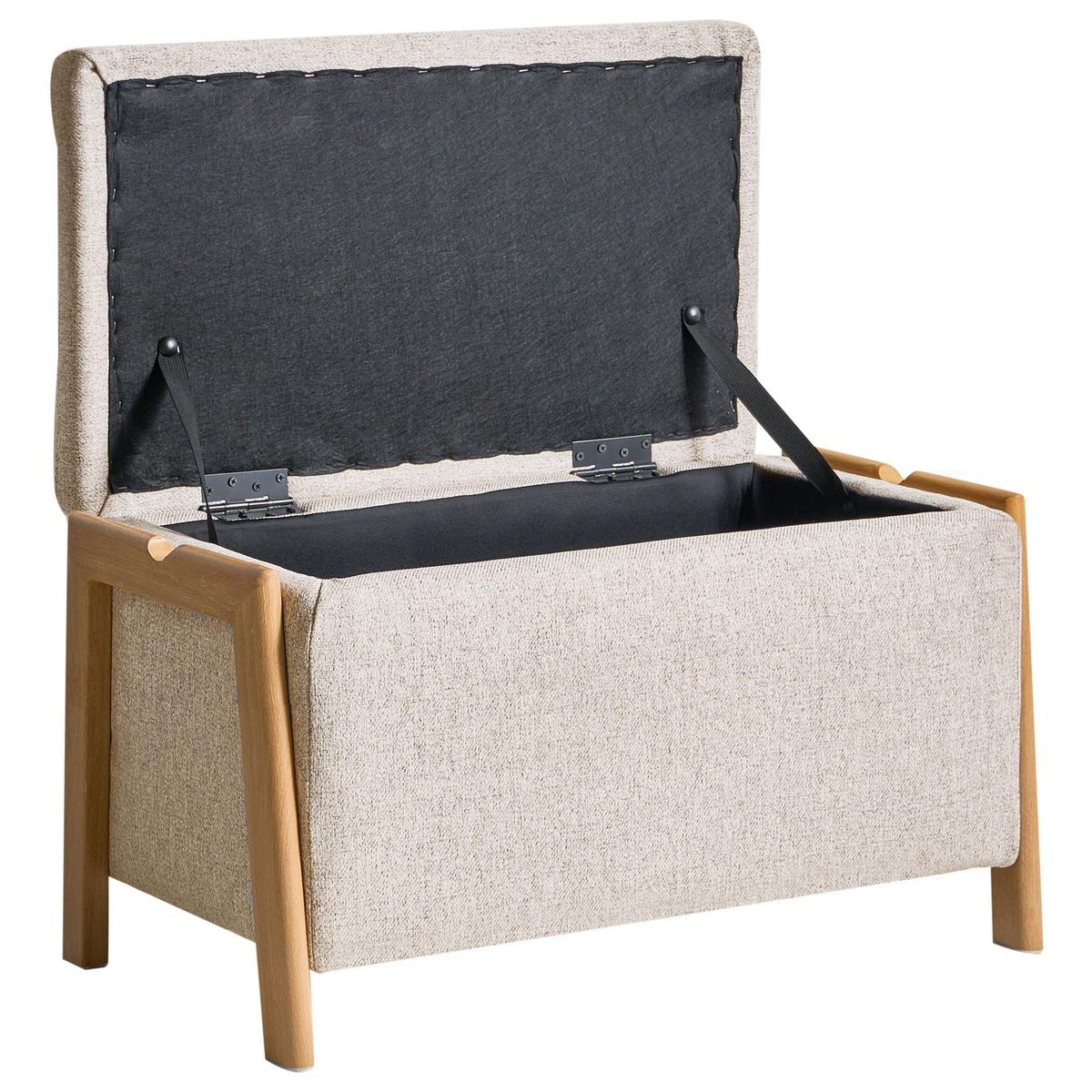 SITZBANK Braun Edland - Hellbraun, Textil (75/44/43cm) - Beliani