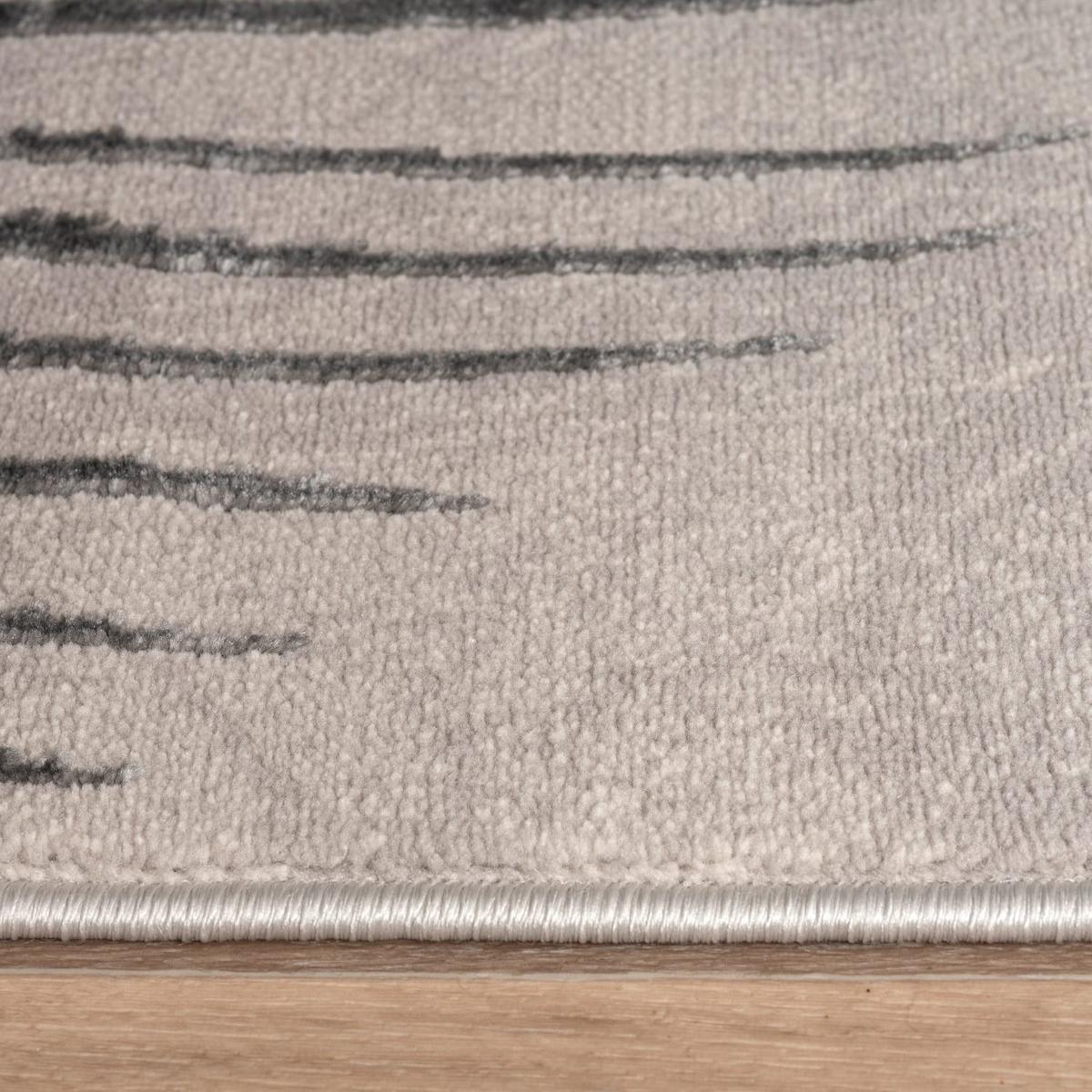 KURZFLORTEPPICH, mit Blätter-Motiv, Grau, 120 x 160 cm - Grau, Textil (160/120cm) - KADIMA DESIGN