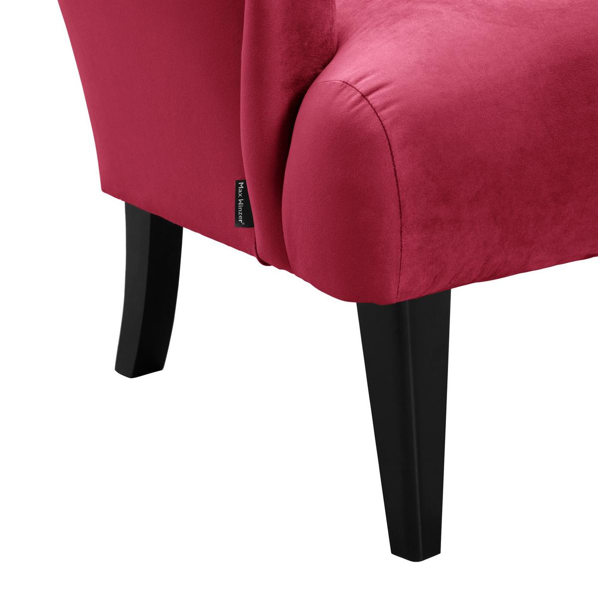 SESSEL Kayley Samtvelours rot - Rot, Kunststoff (71/97/82cm) - 58aufmkessel