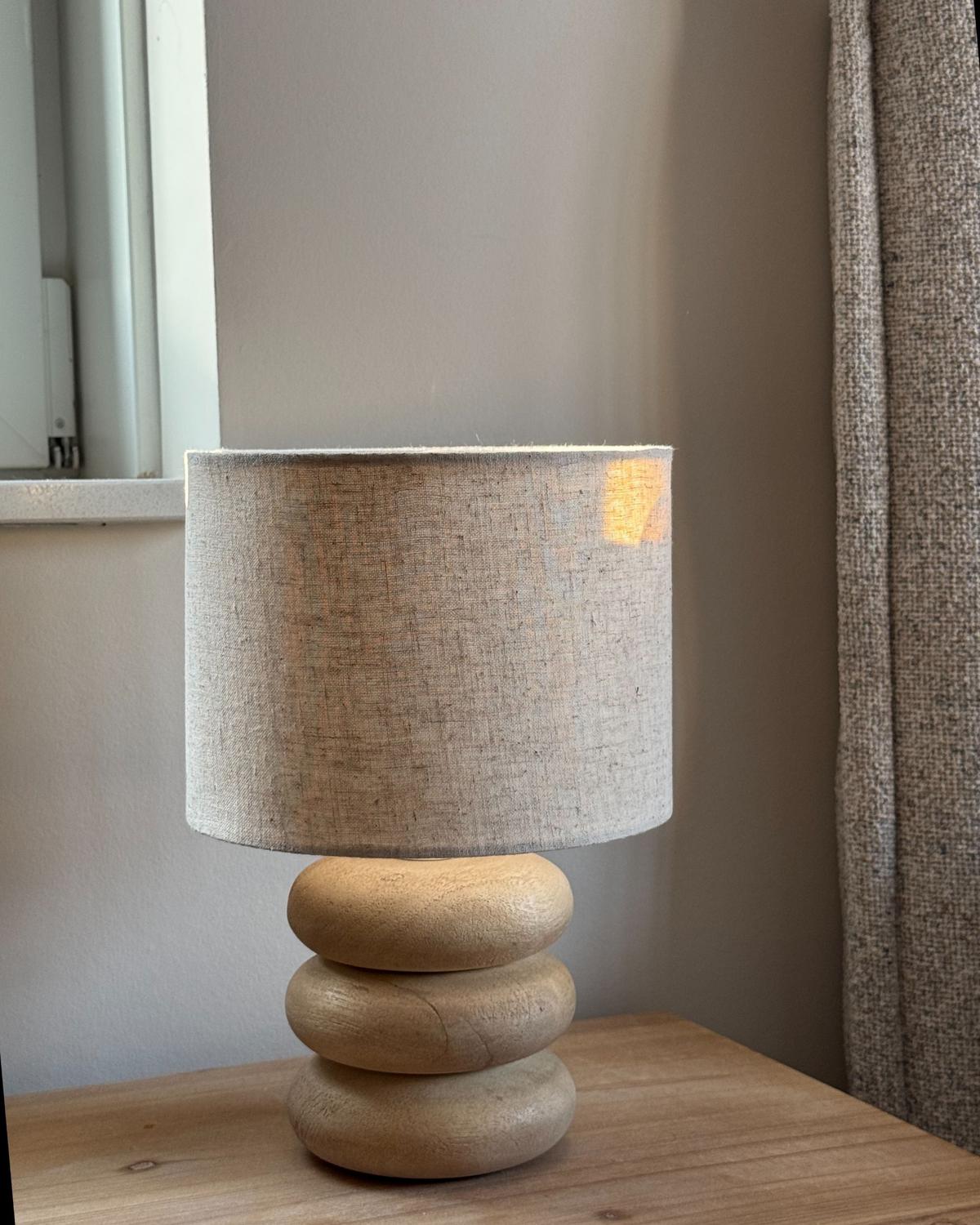 TISCHLAMPE Braun Betwa - Hellbraun/Beige, Holz (20/20/30cm) - Beliani