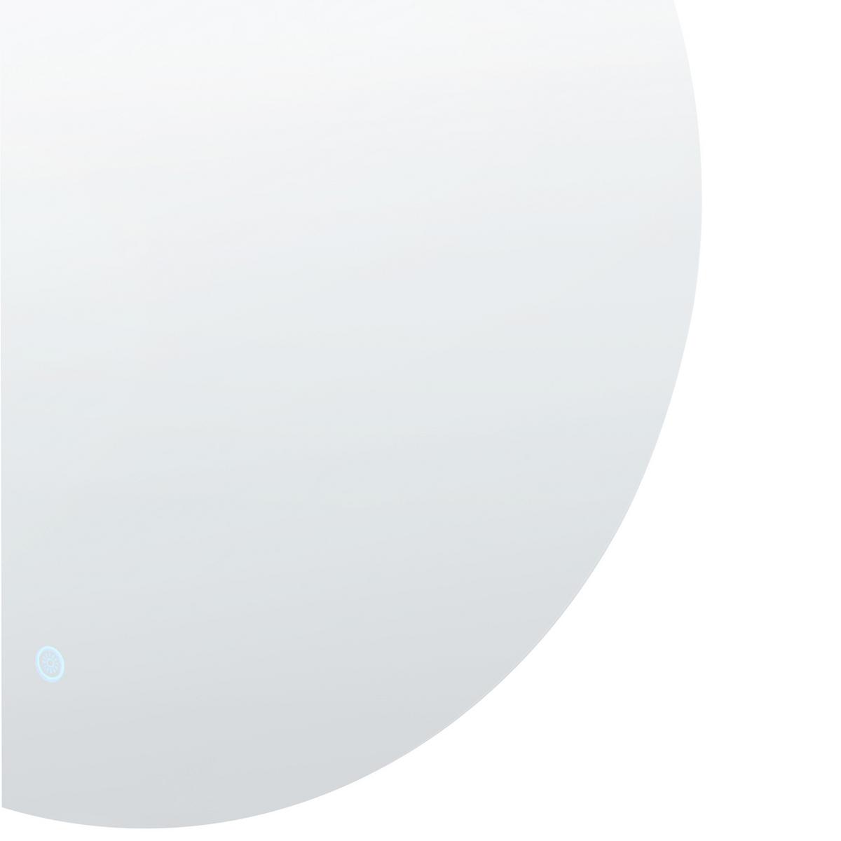 LED-BADEZIMMER-SPIEGEL 107/90 cm Silber Anost - Silberfarben, Glas (107/90/4cm) - Beliani