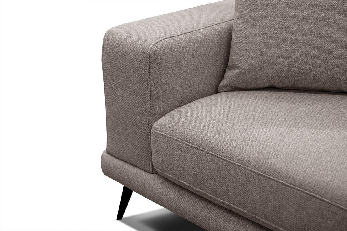 SOFA MEDIOLANE 2,5-Sitzer, taupe - Taupe, Holzwerkstoff/Textil (203/87/96cm) - Wozimo