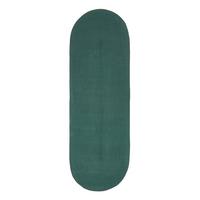 TEPPICHLÄUFER geflochten oval 66/200 cm - Waldgrün, Textil (66/200cm) - Homescapes