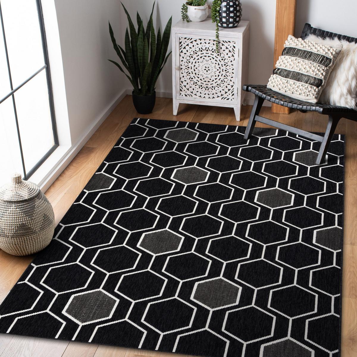 TEPPICH Spring 160/230 cm - Schwarz, Textil (160/230cm) - rugsX