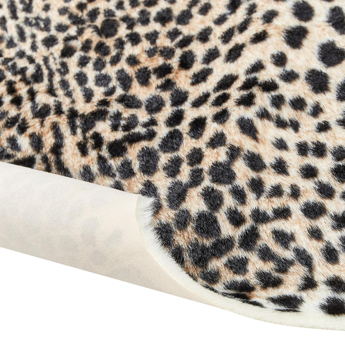KUHFELL-TEPPICH Ossa 200/150 cm - Beige/Schwarz, Textil (150/200cm) - Beliani