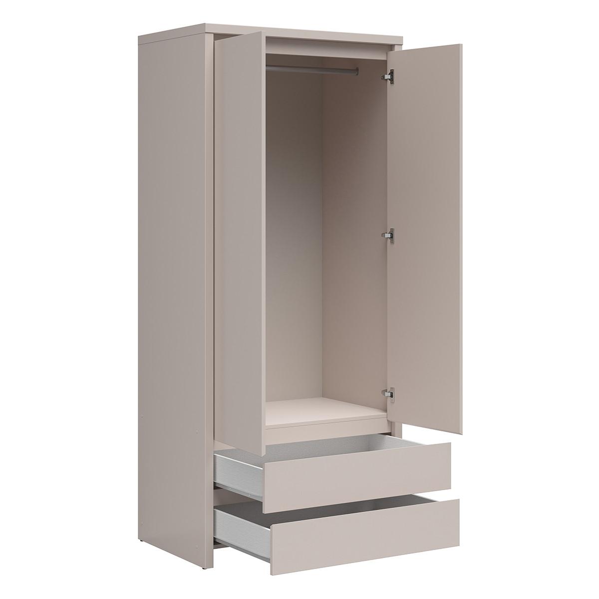 SCHRANK 2 Türen Soren Kaschmir - Beige, Holzwerkstoff (90/200.5/55.5cm) - Petits-meubles