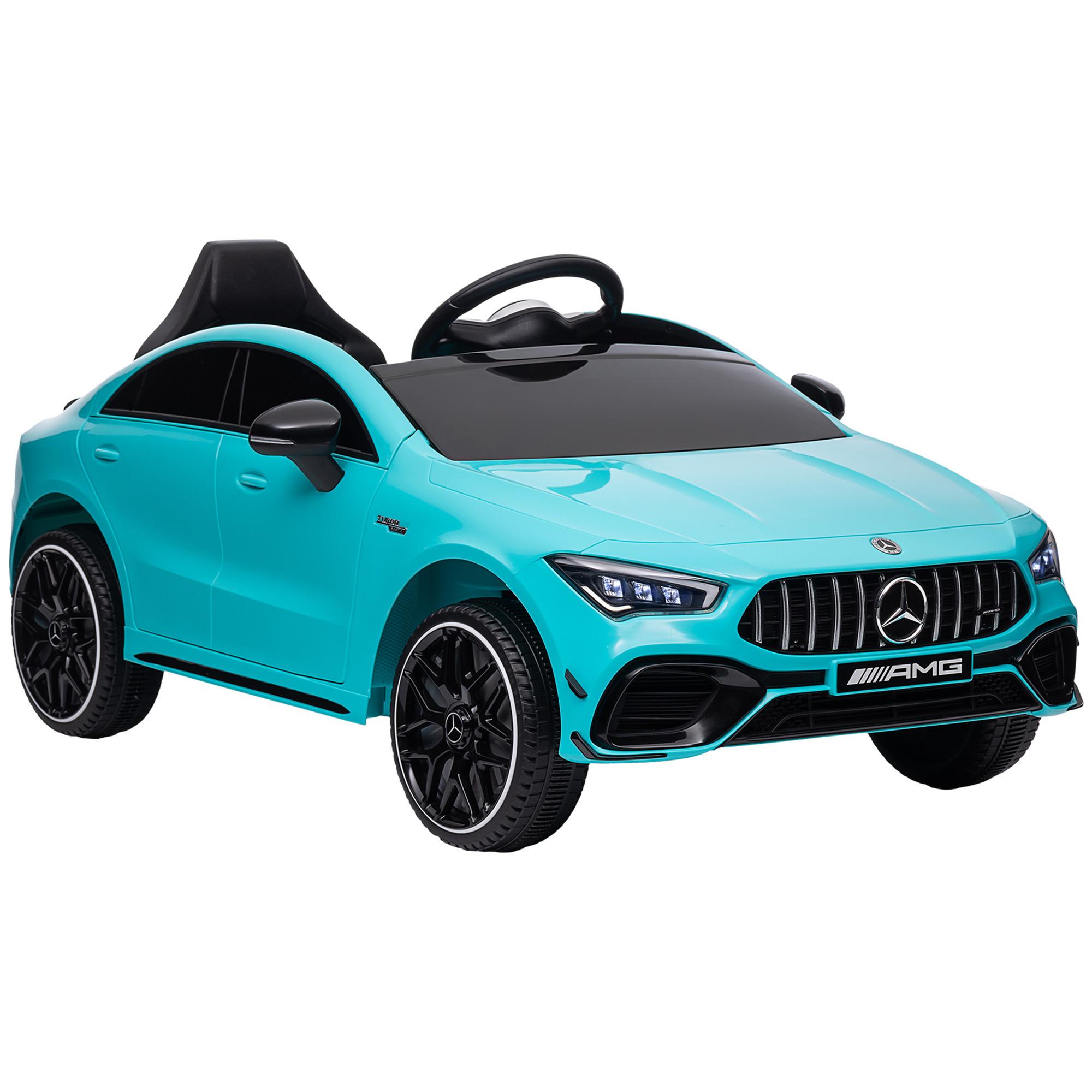 KINDER Elektroauto 12 V Kinderauto mit 2,4G Fernbedienung, USB-, MP3-Anschluss - Blau, Metall (110/61/45cm) - AIYAPLAY