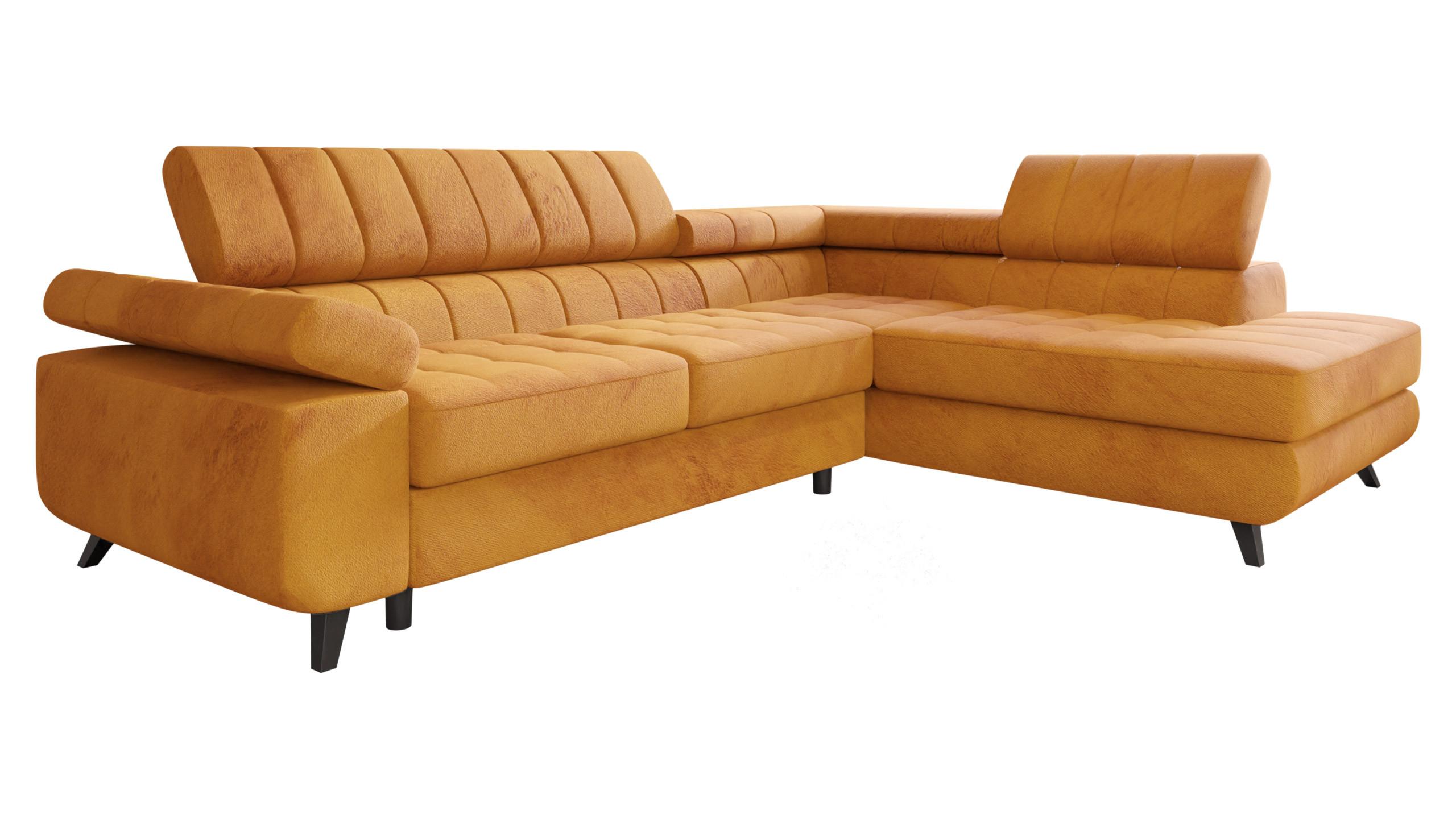 ECKSOFA Nord Premium, Seite: Rechts - Gelb/Anthrazit, Holz/Textil (264/203cm) - MIRJAN24
