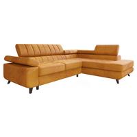 ECKSOFA Nord Premium, Seite: Rechts - Gelb/Anthrazit, Holz/Textil (264/203cm) - MIRJAN24
