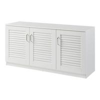 SCHUHSCHRANK Løten - Weiß, Holzwerkstoff (125/62/36cm) - [en.casa]
