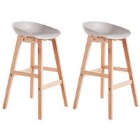 BARSTUHL 2er-Set TaupeMicco - Taupe, Kunststoff (42/85/46cm) - Beliani