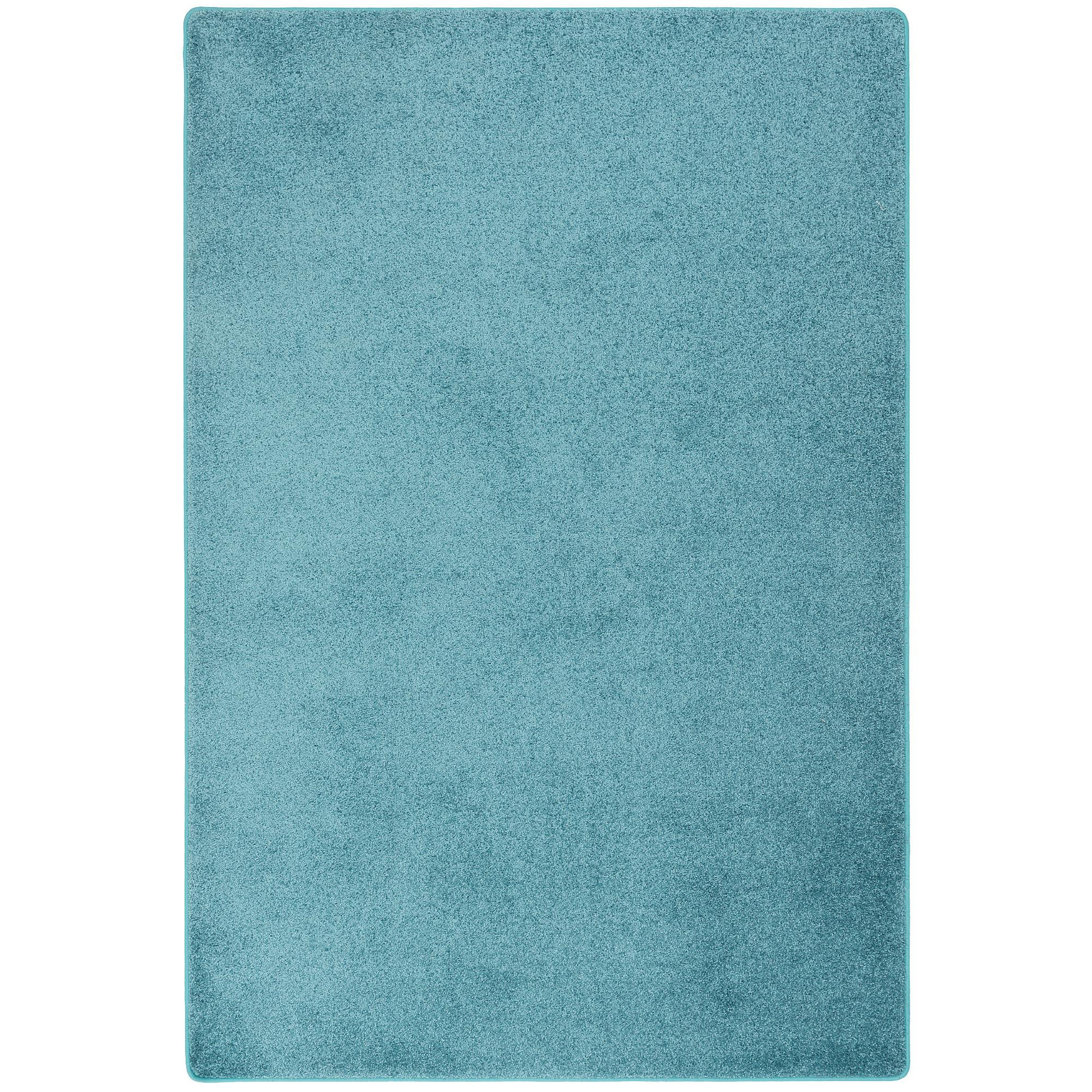 HOCHFLOR VELOURS TEPPICH MONA - Petrol, Textil (133/133cm) - Snapstyle