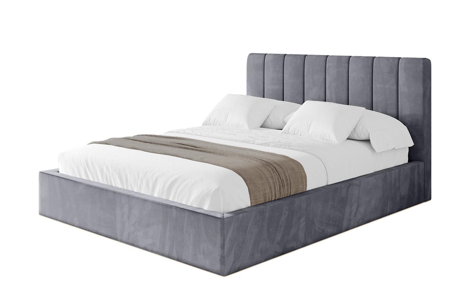 POLSTERBETT mit Bettkasten und Lattenrost, Bett mit Matratze H3/H4 - STERA 140x200 Dunkelgrau - Dunkelgrau, Holzwerkstoff/Textil (140/200cm) - ALTDECOR