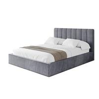 POLSTERBETT mit Bettkasten und Lattenrost, Bett mit Matratze H3/H4 - STERA 160x200 Dunkelgrau - Dunkelgrau, Holzwerkstoff/Textil (160/200cm) - ALTDECOR