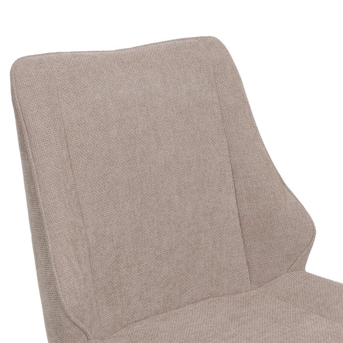 ESSZIMMERSTUHL Schwarz, Beige 6er-Set - Beige/Schwarz, Textil (55/88/62cm) - MCW