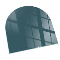 GLASPLATTE für Kamin 100x100 cm - Türkis, Glas (100/100/0.4cm) - TULUP