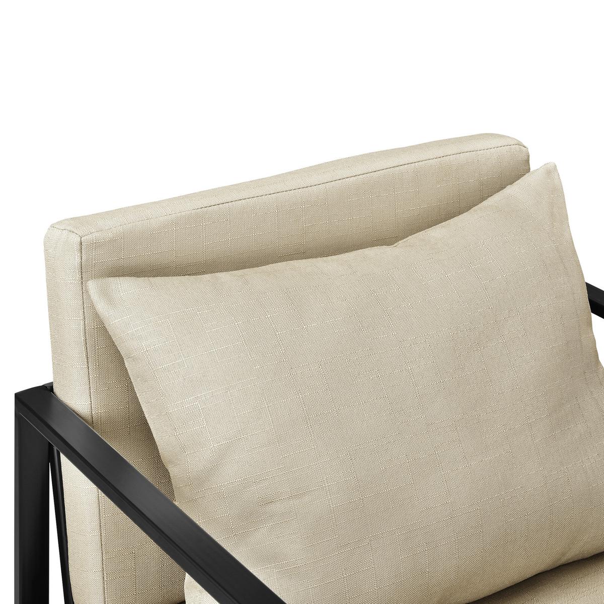 SESSEL-SET 2 TLG. Ragusa - Sandfarben, Textil/Metall (60/70/60cm) - [en.casa]