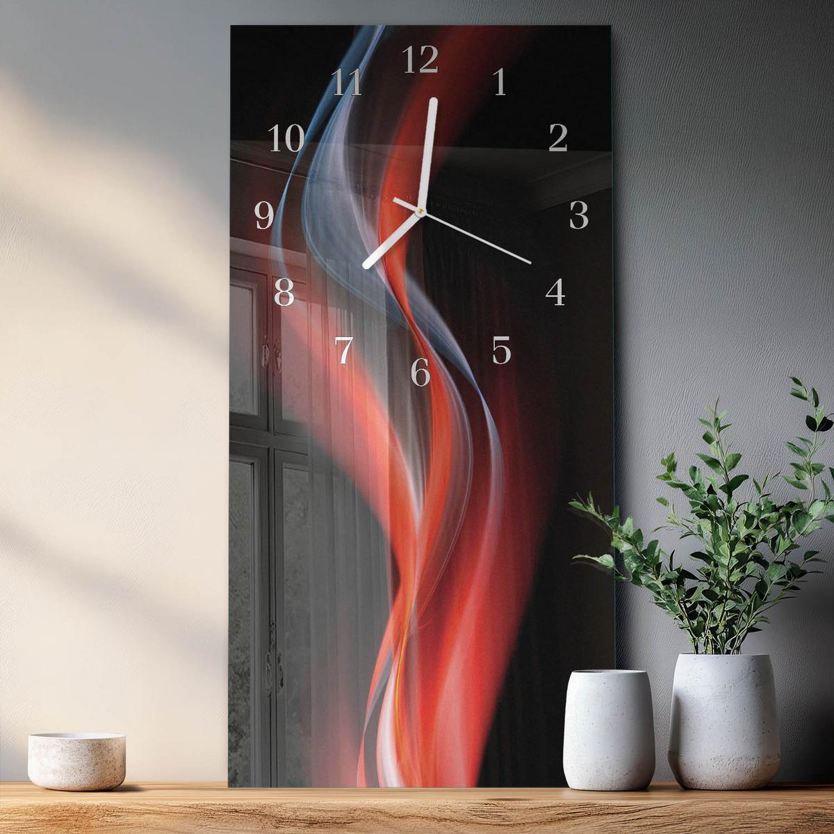 WANDUHR aus Glas 30x60 cm - Abstraktion - Multicolor, Glas (30/60/0.4cm) - TULUP