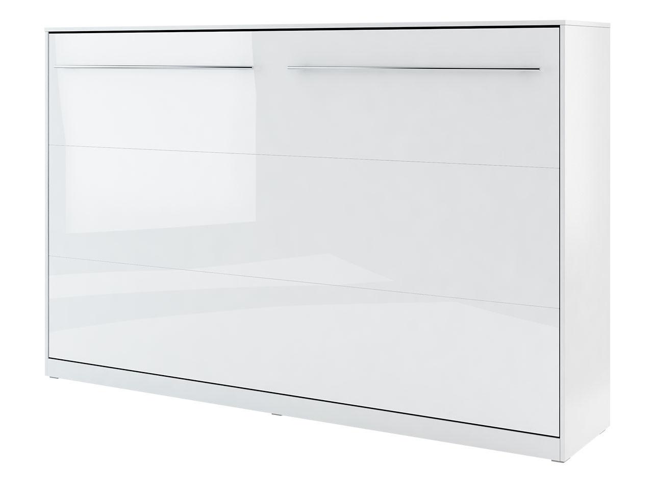 SCHRANKBETT Concept Pro II Horizontal - Weiß Hochglanz, Holzwerkstoff (120/200cm) - MIRJAN24