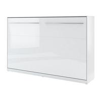 SCHRANKBETT Concept Pro II Horizontal - Weiß Hochglanz, Holzwerkstoff (120/200cm) - MIRJAN24