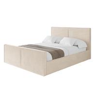 POLSTERBETT mit Bettkasten, Fußteil und Lattenrost, Boxbett ohne Matratze - EMMI-Z 180x200 Beige - Creme, Holzwerkstoff/Textil (180/200cm) - ALTDECOR